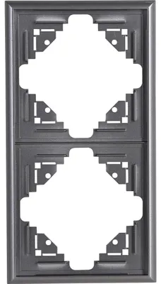 Produktbild von Kopp Abdeckrahmen 2-fach Malta, silber-anthrazit, 309215068