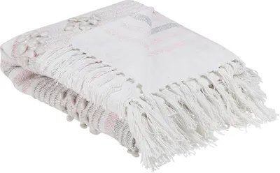 Obrázek produktu pro BELIANI Růžová deka 120 x 150 cm Přehoz na postel Boho