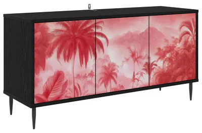 Productafbeelding van vidaXL TV-kast AACHEN, 102 x 33 x 51 cm, zwart, eikenlook