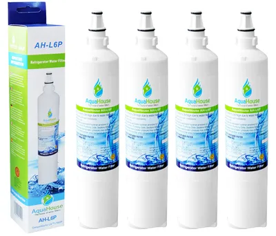 4er-Pack Wasserfilter für LG Kühlschränke, kompatibel mit LT600P