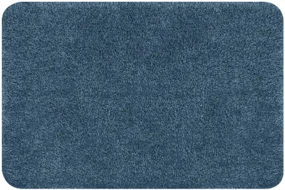 Produktbild von Spirella Badteppich Badvorleger Duschvorleger "Brizzolo Supersoft" Hochflor waschbar, rutschfest Badematte 55x65 cm – Blau
