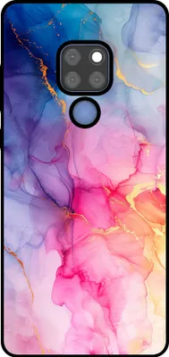 Produktbild von Smartphonica Telefon Fall geeignet für Huawei Mate 20 mit Marmor-Druck - TPU zurück Abdeckung Fall Marmor-Design - Regenbogen