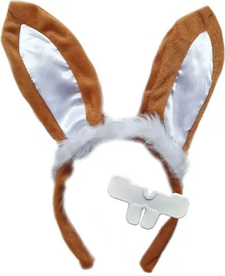 Hasen-Set 2tlg. Zähne und Hasenohren Onesize Kostüm-Zubehör Fasching Ostern Karneval Mottoparty Accessoire