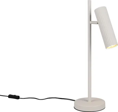 Produktbild von Große LED Tischlampe mit schwenkbarem Spot Hellgrau, Schreibtischlampe Leselampe