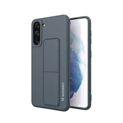 Produktbild von Wozinsky Kickstand Case Silikonhülle mit Ständer Samsung Galaxy S21+ 5G Marineblau