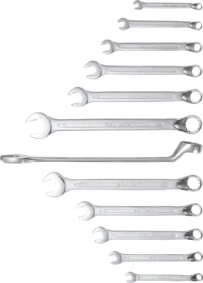 Produktbild von BGS 30301 Maulringschlüssel-Set, Ringseite gekröpft, 6-22 mm, 12-tlg.