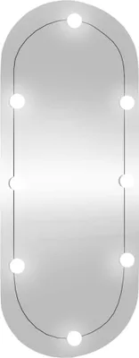 Produktbild von vidaXL Wandspiegel mit LED-Leuchten 45x100 cm Glas Oval