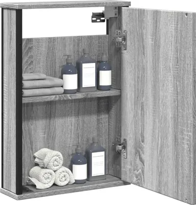 Image de Best Möbel Armoire de toilette Gris Sonoma 42x12x60 cm Bois composite - Armoires de toilette CL3154366 1parcel