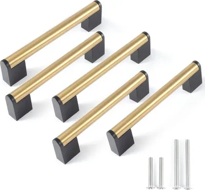 Produktbild von Geboost Messing Küchengriffe - Antikes Design - 5 Stück - 128 mm