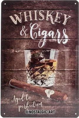 Produktbild von Nostalgic-Art - Blechschild 20 x 30cm - Open Bar - Whiskey