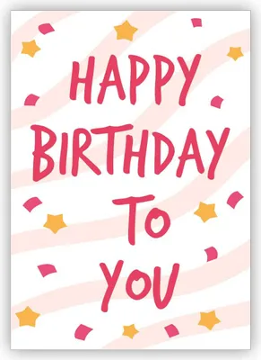 Produktbild von Fröhliche Trend Geburtstagskarte: Happy Birthday to you