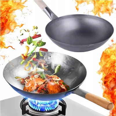 Produktbild von Stahl Wok Chinesischer Pfad 12" 30Cm