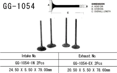 Obrázek produktu pro Vesrah Auspuffventil 1 Stück Für Honda Cmx 250 Rebel 1996-2020 / Oem: 14721-Kc1-920