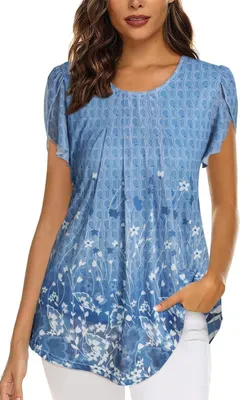 Produktbild von Leichte Chiffonbluse mit Rundhalsausschnitt und Rüschen