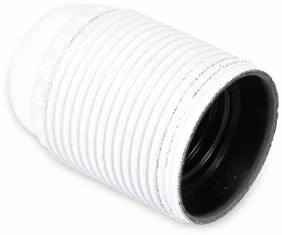 Produktbild von Lampenfassung E27, Iso, weiß, Außengewinde, Einbau-Ø 40 mm
