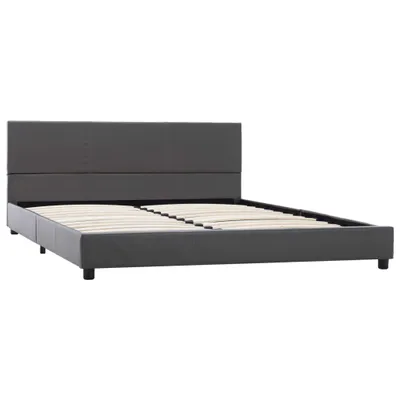 Image de vidaXL Cadre de lit Gris Similicuir 160 x 200 cm