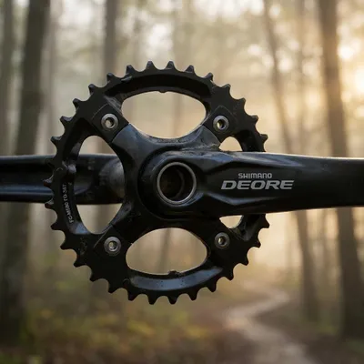 Produktbild von SHIMANO Kettenblatt "Deore" 4-Arm, für 9-fach, 104 36 Zähne, schw
