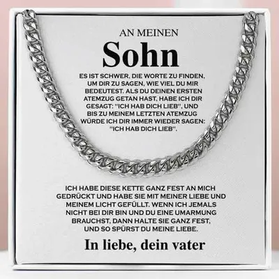 Produktbild von An meinen Sohn - Panzerkette mit Geschenk Box - NOAH