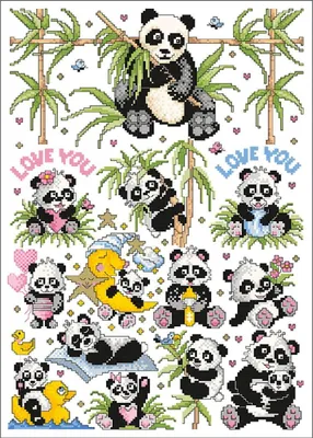 Productafbeelding van Schema voor kruissteek van Lindner, "Kleine Panda", nummer 132