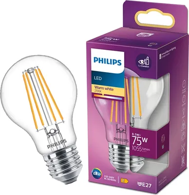 Obrázok produktu pre Philips 8718699762995, 8,5 W, 75 W, E27, 1055 lm, 15000 h, Teplá biela