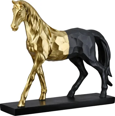 Produktbild von GILDE Skulptur Pferd Merlin goldfarben, schwarz H. 30,5 cm, 60106
