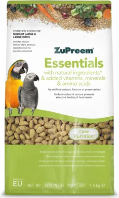 Obrázok produktu pre Zupreem Essentials Granule pre stredné a veľké papagáje 1,5 kg