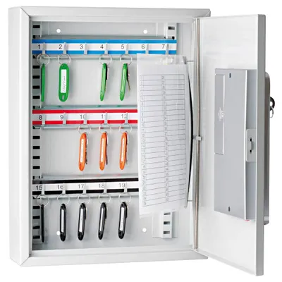 Zdjęcie produktu dla WEDO Schlüsselschrank 21 Schlüssel Maße:27x9,5x35 Lichtgrau