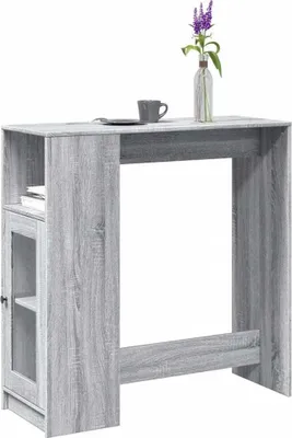 Produktbild von Bartisch mit Regal Grau Sonoma 101x40x103,5 cm Holzwerkstoff 854369