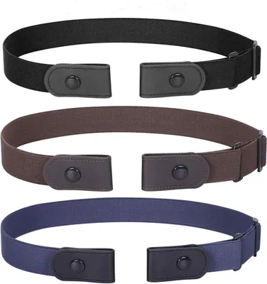 Produktbild von Unsichtbarer Dehnbarer Gürtel Ohne Schnalle 3 Stück, Elastischer Stretch-Gürtel Für Damen Und Herren, Bequemer Sport-Und Alltagsgürtel