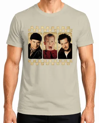 Obrázok produktu pre Kevin Alone at Home McCallister filmová klasika Christmas Harry Marv pánske tričko, nature, S