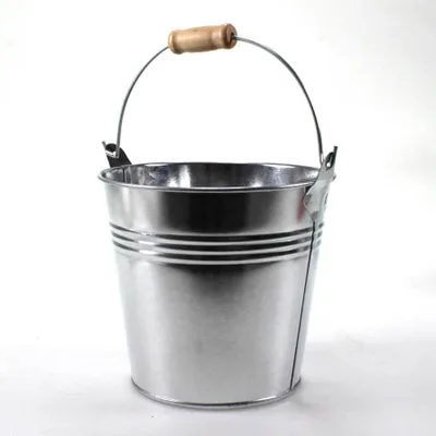 Produktbild von 3 Eimer Ø 21,5cmxH 20cm Zink silber Deko Blumentopf Blecheimer Übertopf Pflanztopf