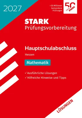 Produktbild von STARK Lösungen zu Mathematik - Hauptschulabschluss 2027 Hessen - Prüfungsvorbereitung