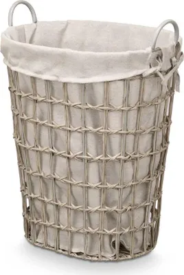 Produktbild von Wäschekorb mit Stoffeinsatz und Griffen, 58 cm