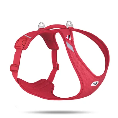 Produktbild von Curli Belka Harness Air-Mesh, Hund, Zugfreier Gurt, Rot, Netz, Einfarbig, Kein Muster