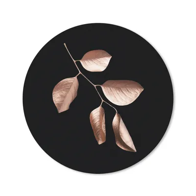 Produktbild von MuchoWow® Mauspad Mousepad Rosa - Blatt - Gold 30x30 cm - Mousepads - Maus Mat - Pad - Mausunterlage - Tischunterlage - Schreibtischmatten