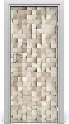 Imagen del producto de Adhesivos decorativos para pared Tulup, 85x205 cm. Adhesivos autoadhesivos, papel tapiz impermeable y removible. Ideales para dormitorios, salones y decoración del hogar. Diseño: bloques de madera