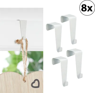 Produktbild von *V* Tür - und Fensterhaken, 4er Set, weiß, ca. 4cmH