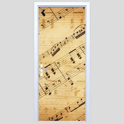 Produktbild von Musiknoten-Türaufkleber aus Stoff 324PD