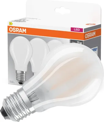 Zdjęcie produktu dla OSRAM HOMELIGHTING 4058075592490 LED (monochrome) EEC D (A - G) E-27 Pear shape 7.5 W = 75 W Warm white (Ø x L) 60 mm x 105 mm 3 pc(s)