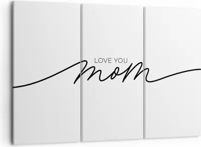Produktbild von Bild auf Leinwand - Leinwandbild - 3 Teile - Ich liebe dich Mama - 105x70cm - Wand Bild - Wanddeko - Wandbilder - Leinwanddruck - Bilder - Wanddekoration - Leinwand bilder - Wandbild - CE105x70-4794
