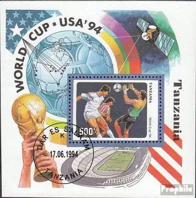 Produktbild von Briefmarken Tansania 1994 Mi Block249 (kompl.Ausg.) gestempelt Fußball-WM 1994