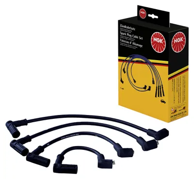 Produktbild von Zündleitungssatz 4 Kabel schwarz NGK passend für u.a. FIAT CINQUECENTO