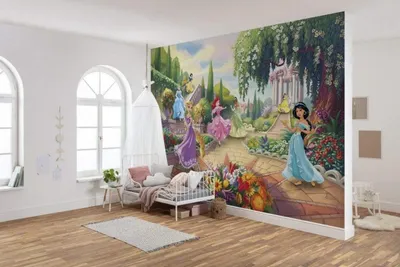 Zdjęcie produktu dla Fototapeta Disney Komar "Princess Park" - rozmiar 368 x 254 cm, 8 sztuk