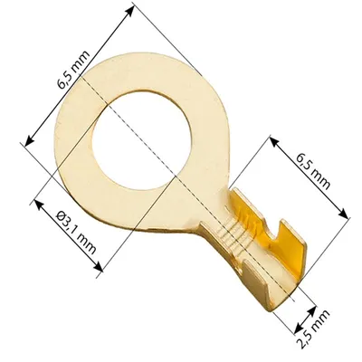 Obrázok produktu pre Oko káblové lisovacie 3,1mm 1,5-2,5mm NEIZOLOVANE