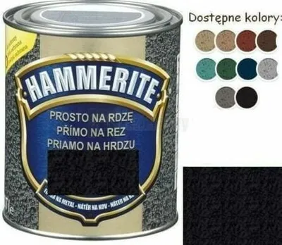 Immagine prodotto di Hammerite Vernice protettiva per metalli effetto martellato antiruggine, nera, 2,5 L