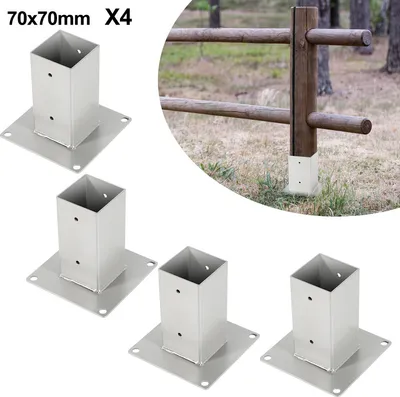 Produktbild von TolleTour 4x Aufschraubhülse 70x70mm Pfostenträger Einschlaghülse Einschlagbodenhülse Bodenhülse