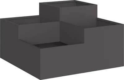 Produktbild von Möbel Pflanzkübel 80x80x48 cm Schwarz Stahl - Beete 865841
