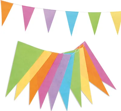 Produktbild von Wimpel Girlande bunt 3,6 m Karneval Party Fasching Halloween Cosplay Geburtstag