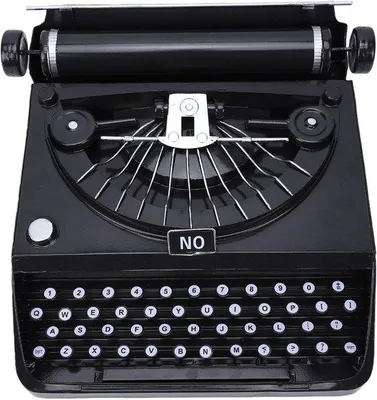 Productafbeelding van Retro Vintage Typemachine Ornament - Antieke Typewriter Model - Handgemaakt van Hoogwaardige IJzer