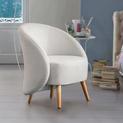 Produktbild von Lounge-Sessel Annarella, Design-Sessel für das Wohnzimmer, 100% Italy, Relaxsessel aus gepolstertem Stoff, Cm 70x60h80, Grau